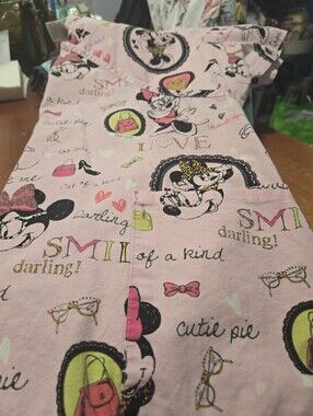 Pink Minnie Mouse Scrub Top Size Large
